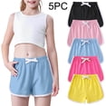 thumbnail image 1 of MKOSPLRT 5 Pack Girls Summer Running Shorts Athletic Performance Sports Shorts with Drawstring and Pockets for Kids 12M-11Y, 1 of 9