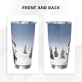 thumbnail image 3 of Picia Snowman And Christmas Tree Pattern 20 oz Tumbler Stainless Steel Vacuum Insulated Coffee Ice Cup Double Wall Travel Flask Dual Lid Water Bottle, Eco-friendly Car Cup-Without Straw, 3 of 8