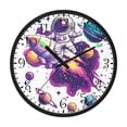 thumbnail image 2 of Voice Activated Clock with Glow Light 12 Inch Large Silent Wall Clock Battery Operated for Home Decor Astronauts in Rockets, 2 of 8