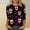 #103-Multicolor, variant on Craaazy Halloween Printed Shirt For Women Round Neck 3/4 Sleeve T-Shirt Loose Halloween Featival Tops Gifts For Women