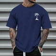 thumbnail image 2 of Big and Tall Shirts for Men Summer Shirt 2024 Short Sleeved Coconut Tree Print Men's T Shirt Man Shirts for Men Packs of The Large T Stretchy Casual Fashion 3xlt 2XL, 2 of 5
