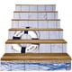 thumbnail image 5 of Juego de 6 pegatinas 3D para escaleras, impermeables, extraíbles, para decoración de escaleras norte, 5 of 9