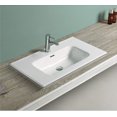 thumbnail image 3 of American Imaginations 24.16-in. W 1 Hole Ceramic Top Set In White Color - Overflow Drain Incl. AI-30554, 3 of 9