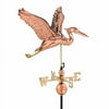 Good Directions Blue Heron Weathervane, Pure Copper - 26"L