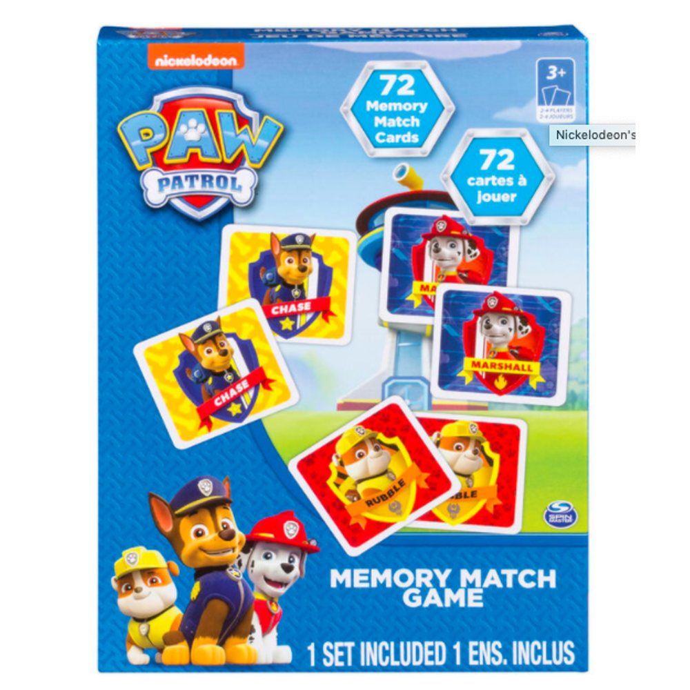 Nickelodeon's PAW Patrol Memory Matching Game