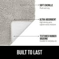 thumbnail image 3 of GORILLA GRIP Bathroom Rug and Toilet Base Floor Rugs Set, Quick Dry Plush Chenille, 30x20 Carpet, Light Gray, 3 of 10