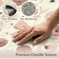 thumbnail image 6 of ODIKA 9'x12' Washable Area Rug Round Petal Motif Featuring Central Bow Design And Blush Trim for Great Room, Indoor Concept, Large Living Low Pile, Flatwoven, 6 of 7