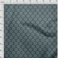 thumbnail image 4 of oneOone Silk Tabby Teal Blue Fabric Asian Block Floral Sewing Craft Projects Fabric Prints By Yard 42 Inch Wide, 4 of 4