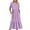 Purple, variant on Sentmoon Plus Size Formal Dresses for Women Short Sleeve Spring Dresses for Women 2025 Solid Color Loose Crew Neck Cocktail Dress with Pockets Summer for Tropical Vacation S