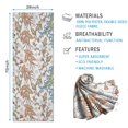 thumbnail image 2 of White Pioneer Flower and Paisley Pattern Hot Yoga Mat Towel Non Slip for Hot Yoga - Quick-Drying Yoga Mat Cover with 4 Corner Pockets with Travel Bag - Hot Yoga Towel Non Slip 70"x26", 2 of 6