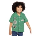 thumbnail image 2 of Monster Jam Toddler Boys Short Sleeve Cotton Button Down Work Shirt with Patches, Sizes 12M-5T, 2 of 12