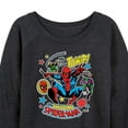 thumbnail image 3 of Marvel Spider-Man - Stickers Style - Ladies French Terry Pullover Long Sleeve Shirt, 3 of 5