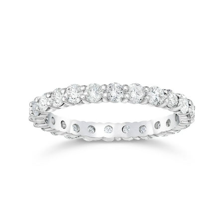 Moissanite Platinum Eternity Ring Band - Platinum I/VS 1 3/4ct Prong Diamond Eternity Ring Womens Wedding Band