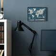 thumbnail image 2 of Stupell Industries Vintage Blue World Map Nautical Cloud Details Black Framed by Becky Thorns, 2 of 5