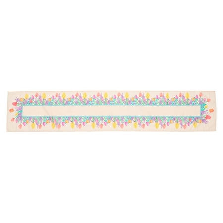 

Hemoton Tulip Pattern Table Runner Party Table Waterproof Table Runner Table Cloth