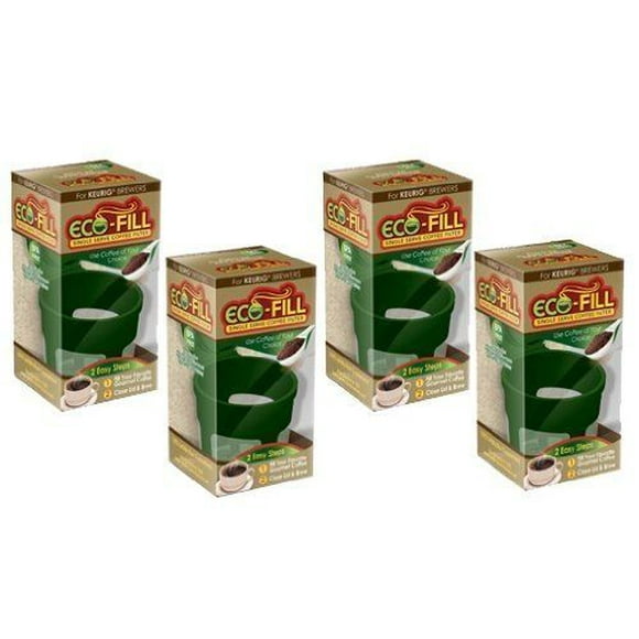 Capsule Rechargeable Eco-Fill Parfaite pour Filtre à Café K-Cup Brasseurs Prep Espresso Parts Filtre Réutilisable - Pack de 4