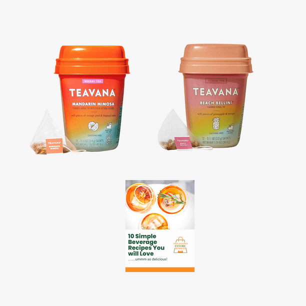 Starbucks Teavana Mandarin Mimosa, Beach Bellini Herbal Fruit Tea