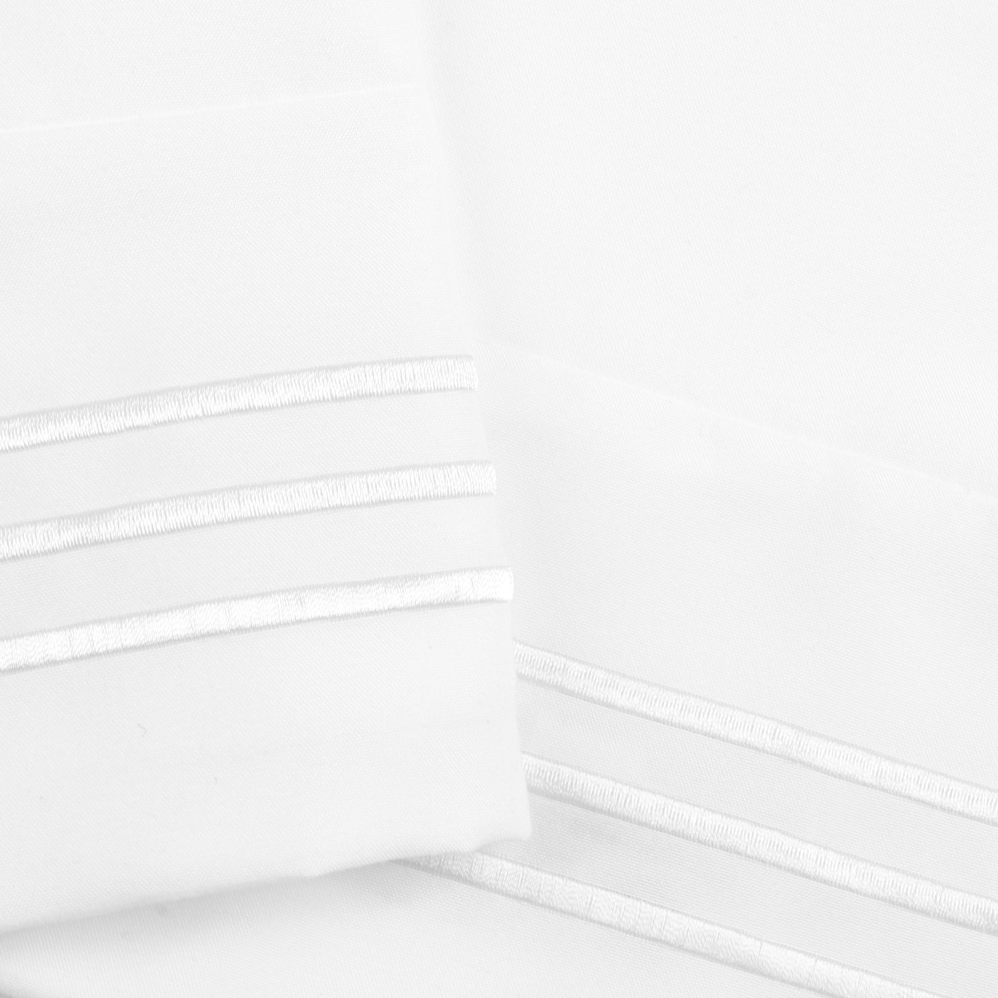Unique Bargains Polyester Microfiber Soft With Zipper Pillowcases 2 Pcs White King