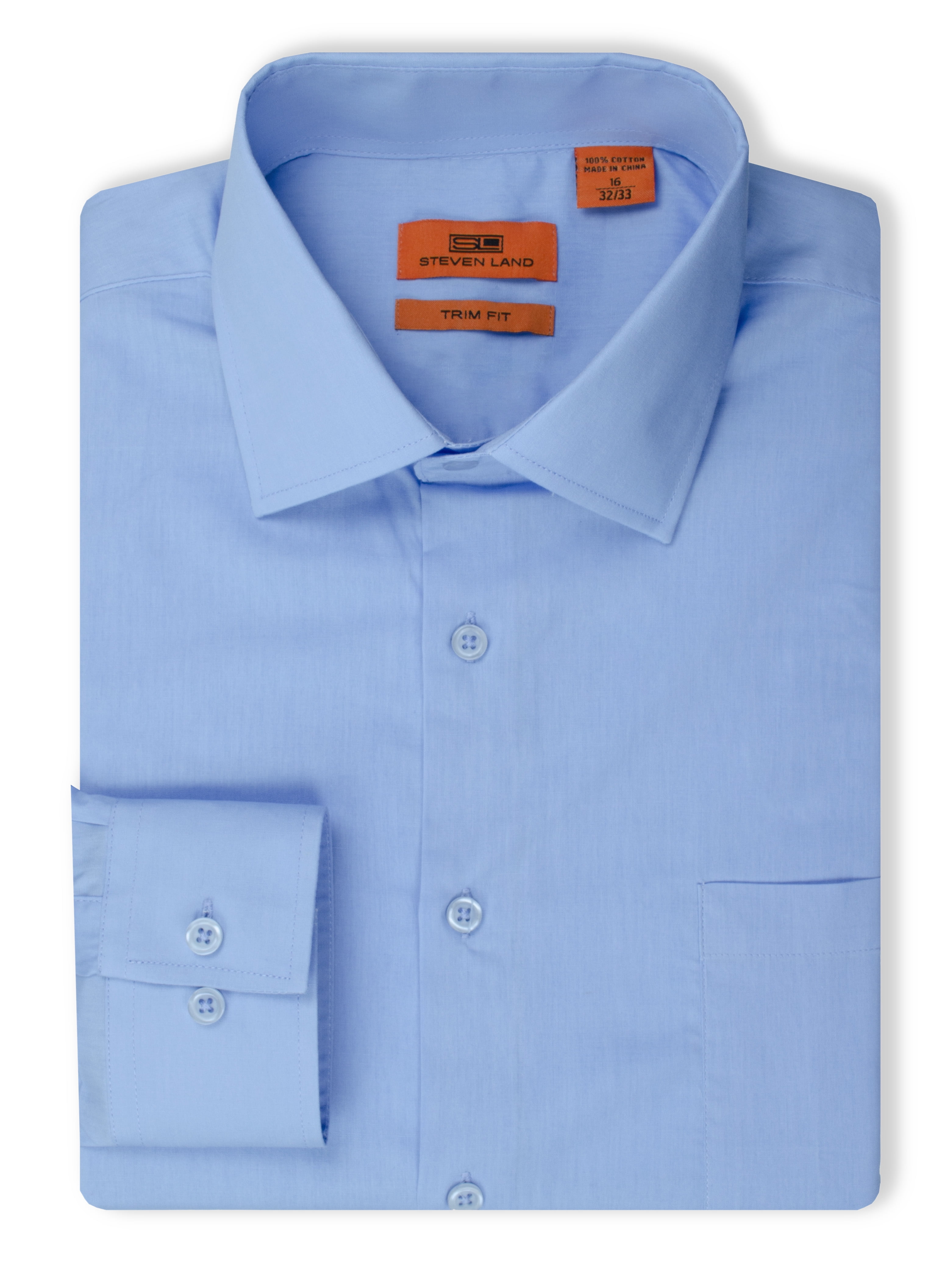 Steven Land Men's Basic 100% Cotton Dress Shirt - Walmart.com