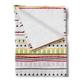 thumbnail image 2 of Tribal Soft Flannel Fleece Throw Blanket, Sketch Style Geometric Composition with Triangles Lines and Herringbone Zigzags, Cozy Plush for Indoor and Outdoor Use, 60" x 80", Multicolor, by Ambesonne, 2 of 5