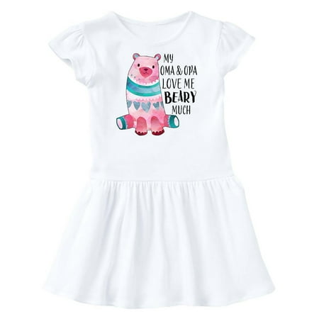 

Inktastic My Oma and Opa Love Me Beary Much with Cute Bear Gift Toddler Girl Dress
