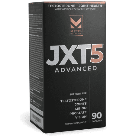 Metis Nutrition JXT5 Testosterone Booster and Joint Health - 5-in-1 Men's Health Supplement to Libido, Prostate, and Vision - Test Boost, Joint Support, and Improve Energy (90 Capsules)