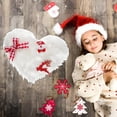 thumbnail image 5 of Mucky Cat Fluffy Heart Shaped Valentine's Day Area Rug & Door Mat , Machine Washable, Non Slip Carpet Mats for Bedroom, Living Room - Home Decor Rugs,White,28"X35", 5 of 6
