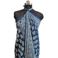 thumbnail image 2 of Indian Block Print Sarong, Women's Bikini Cover Pareo, Hand Dyed Scarves, Cotton Scarves & Stole, Size 44x72 Inch, 2 of 6