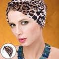 thumbnail image 4 of Gorras de Quimioterapia Sunnimix de Algodón suave Estiramiento Pañuelo En la cabeza Sombrero Bandana Turbante leopardo, 4 of 8