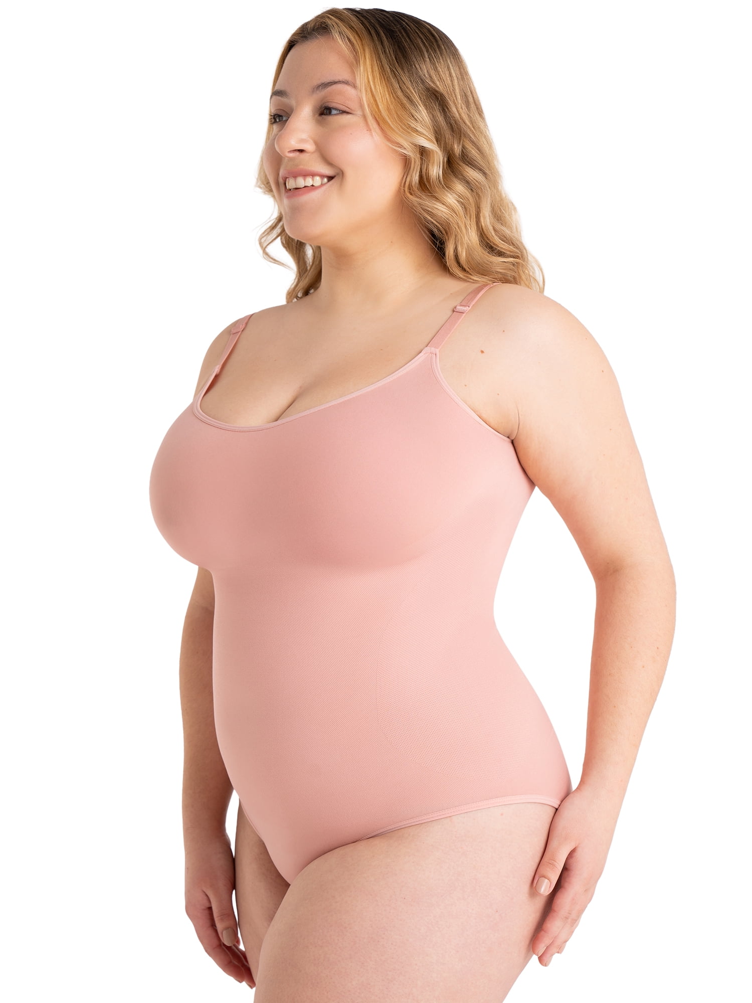 Shapermint Core Scoop Neck Shaping Bodysuit for Women, Seamless Shaping Fit & Comfortable Support, Sizes S–4XL