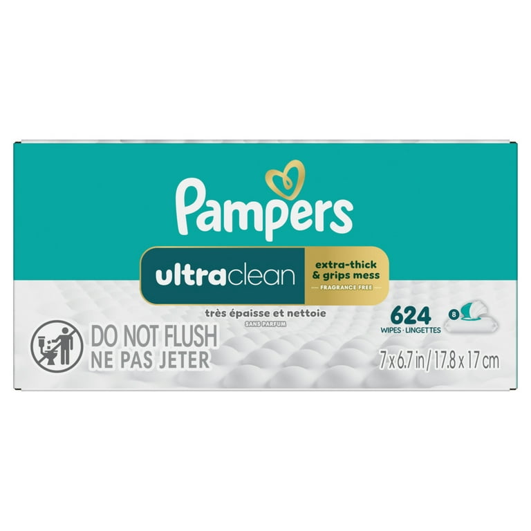 Pampers Free & Gentle Baby Wipes, 8-Pack 624 Wipes (Select for