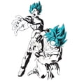 thumbnail image 7 of Dragon Ball Super Goku Vegeta Anime Men's White T-Shirt - 4XLB, 7 of 7