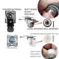 thumbnail image 2 of Ruedas giratorias para muebles, ruedas resistentes con rotación de 360 grados, ruedas TPE antideslizantes de perfil bajo, alta capacidad de carga, fácil instalación para muebles y equipos pesados, 2 of 5