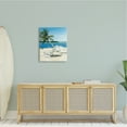 thumbnail image 2 of Stupell Industries Palm Tree Beach Furniture Tropical Island Ocean Viewpoint ,24 x 30, Design by Linda Roberts, 2 of 7