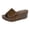 Brown, variant on Wedge Platform Sandals for Women Leopard Print Open Toe Fashion Casual Summer Beach Slippers