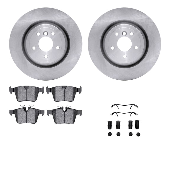 Dynamic Friction Company Rear Brake Rotors with 5000 Advanced Brake Pads includes Hardware 6512-20158