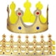 thumbnail image 1 of 4Pcs Golden King Crowns Kids Party King Crowns Set Fabric Birthday Crown Hat for Birthday Party Baby Shower Party Accessory, 1 of 4