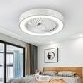 thumbnail image 2 of Remote Control Ceiling Fan With Led Light 3 Wind Levels Dimmable 19.7X7.9 In Low Profile Enclosed Blades For Bedroom Quiet Adjustable Color Temperature Low Noise, 2 of 6