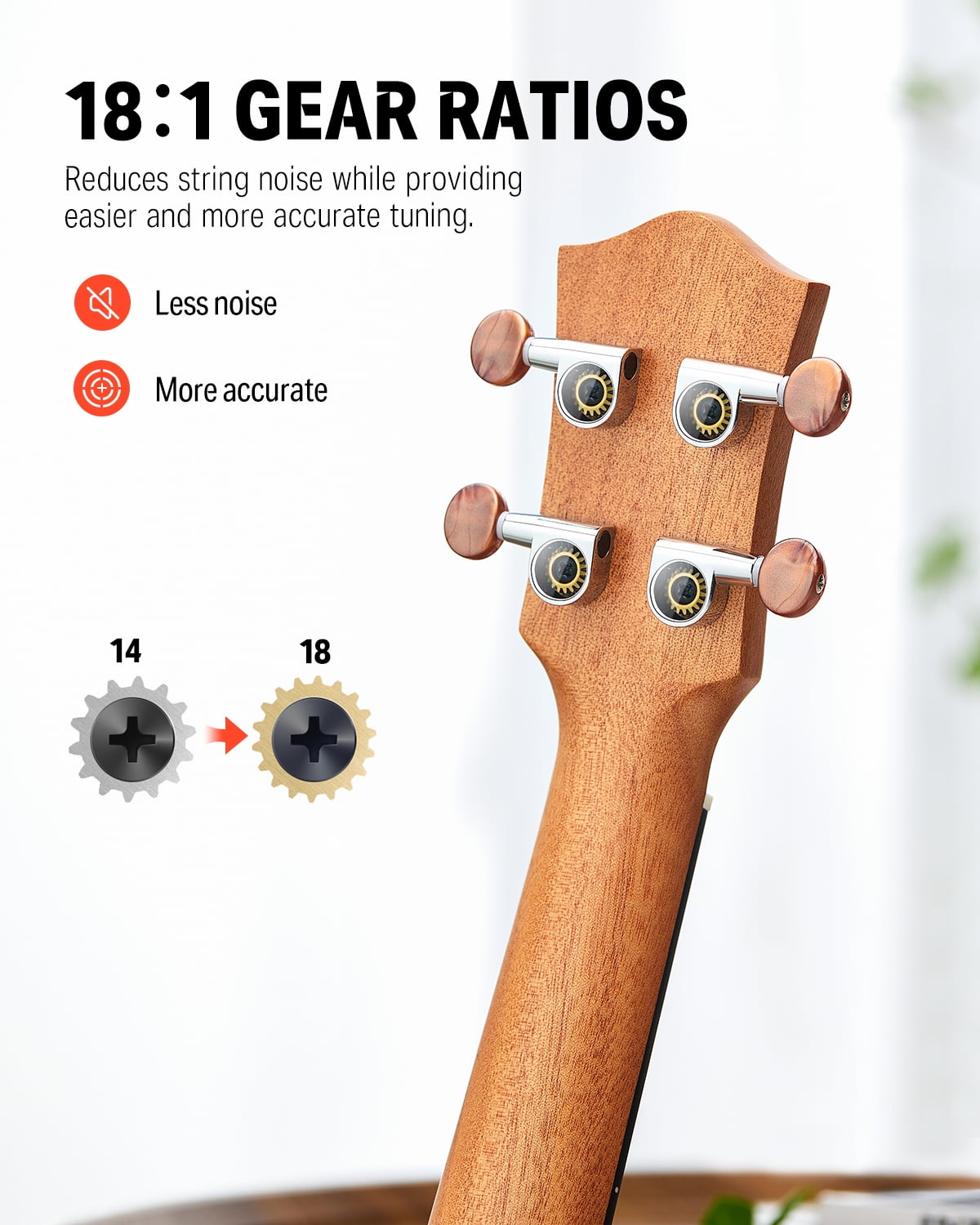 Donner Concert Ukulele for Beginners 23" Starter Bundle Kit with Gig Bag, Strap, Nylon String, Tuner, Picks, Cloth