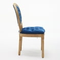 thumbnail image 6 of Knubmt Set of 2 Wood Frame Side Chair Velvet Armless Dining Chair for Living Room, Dining Room, Blue, 6 of 11