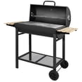 thumbnail image 2 of Asador de Carbon Tipo Barril Jardimex 70cm Doble Mesa Con ruedas, 2 of 7