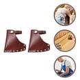 thumbnail image 4 of 2Pcs Axe Protective Cover Cowhide Axe Head Sheath Portable Axe Cover Hatchet Sheath, 4 of 5