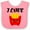 Pink and White, variant on Inktastic Fry Lover I Love French Fries Boys or Girls Baby Bib