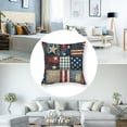 thumbnail image 5 of BANET of Square Pillow Covers Cushion Covers, Grunge Denim USA Flag Set of 2 Throw Pillow Cover Pillowcases Home Decorative for Couch Sofa Car Bedroom, No Insert 12x12in, 5 of 7