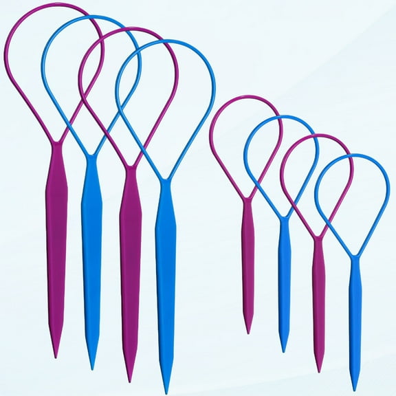 Teenage Hair Tail Tool, Hair Loop Tool, Hair Pull, Ponytail Pull By Tool, Hair Threader, Flip Hair Tool for Styling, Updo Hair Braid Tool, Inside Out Ponytail Tool, 8pcs