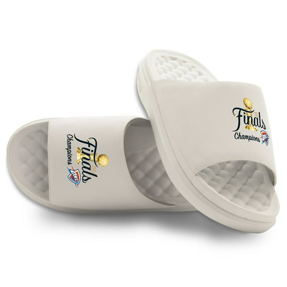 Unisex ISlide Cream Oklahoma City Thunder 2025 NBA Finals Champions Motive Slide Sandals