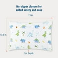 thumbnail image 6 of Wildkin Kids 100% Cotton Hypoallergenic Toddler Pillowcase for Boys and Girls - 13.5 x 19 Inches (Dinosaur Land Blue), 6 of 7