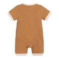 thumbnail image 3 of Gyratedream Infant Baby Boys Girls One Piece Romper Solid Ribbed Jumpsuit Button Jumpsuits Summer Outfit Clothes, 3 of 9
