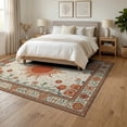 thumbnail image 3 of ODIKA Boho Retro Hallway Border Hallways Flower Vine Mirrored Scatter for Queen Size Bedroom, Under Bed, Master , Foldable Easy Care, 3 of 7