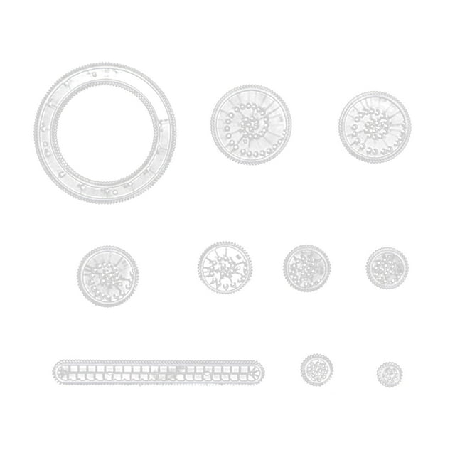 Hyknon Office Supplies Accessories Flourishing Scale Board Universal Ruler Drawing Set Doodle Pattern Drawing Board Set 5ml for Daily Student Teacher
